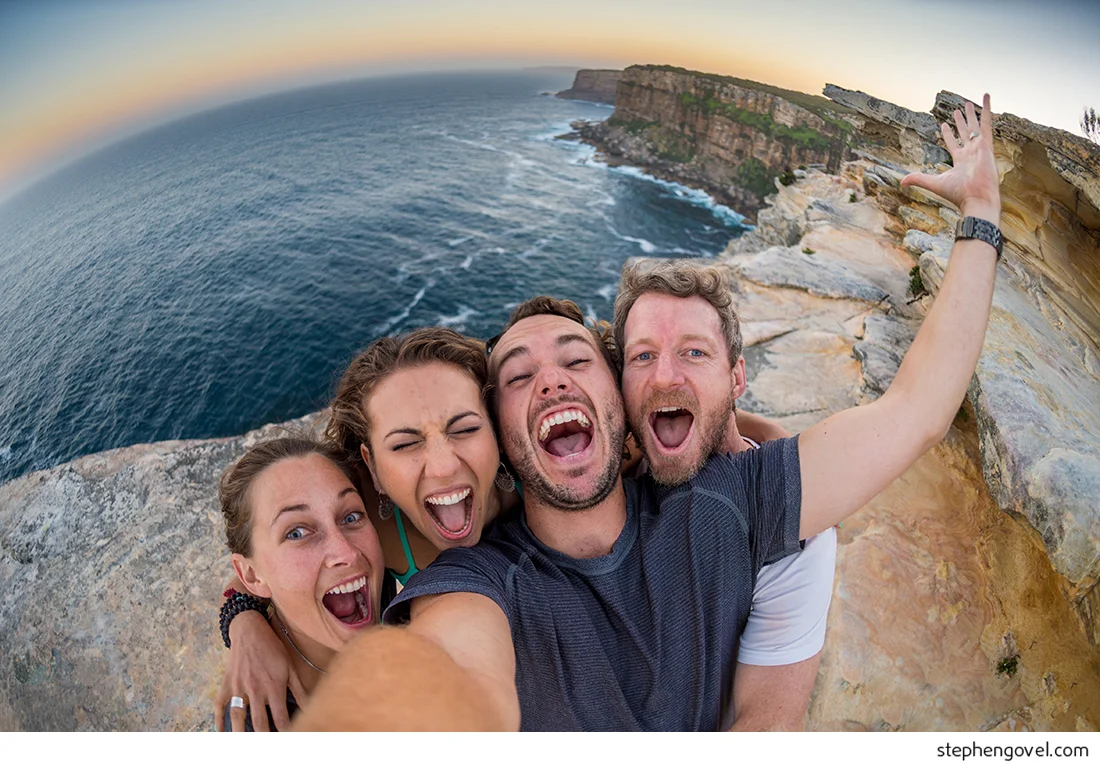 sydney northern beaches headland backlit yoga meditation wellbeing portrait