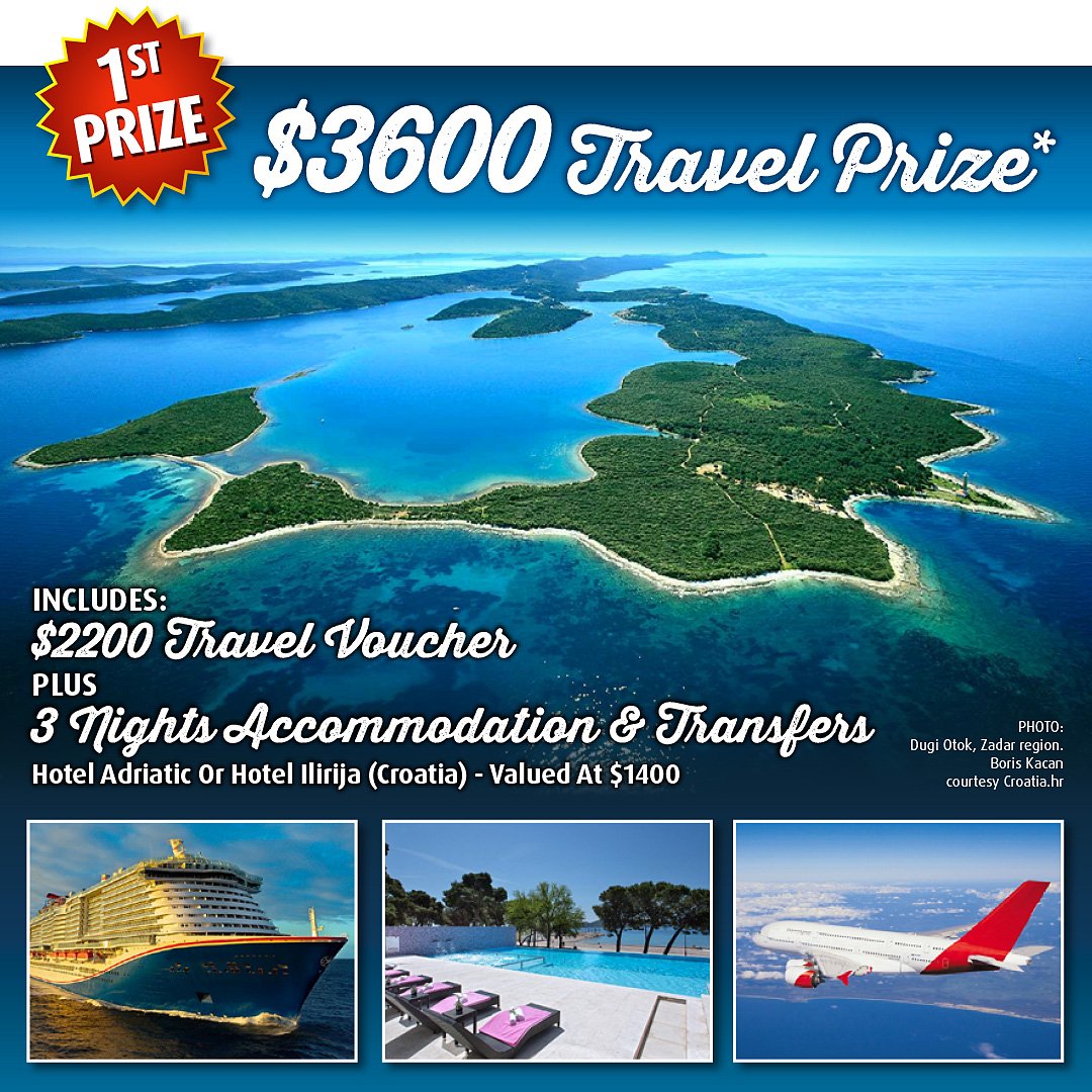 ✈️ Who needs a holiday??? You could WIN one! ...1st Prize is a Travel Prize worth $3600! Buy your tickets online now LINK IN BIO...