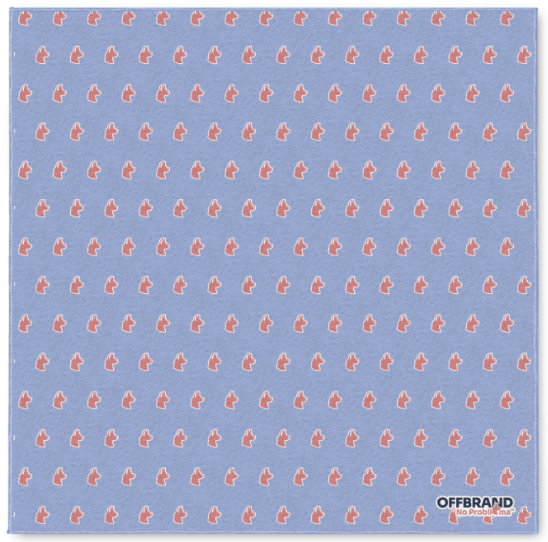 Offbrand No Probllama™ Blue Pocket Square