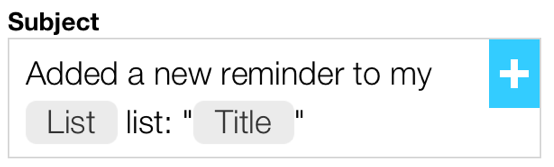 IFTTT: Editing the email subject 1