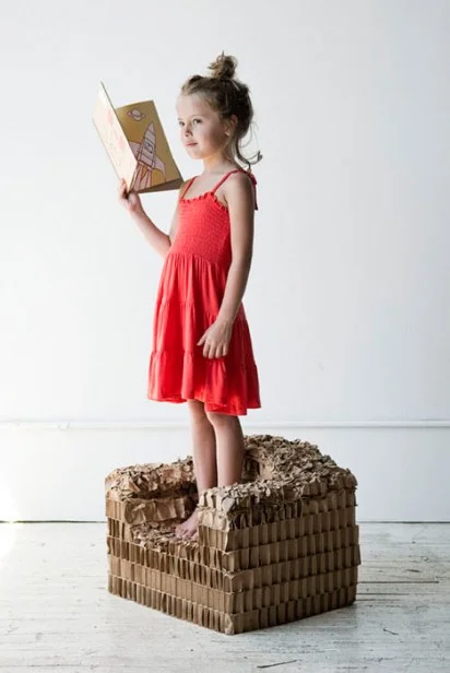 Rip + Tatter kids chair (100% recycled, lightweight) from Assembly Design