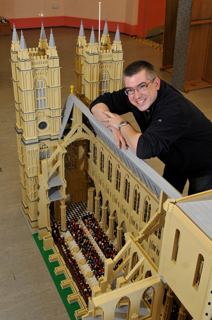 Warren Elsmore with LEGO Westminster Abbey.jpg