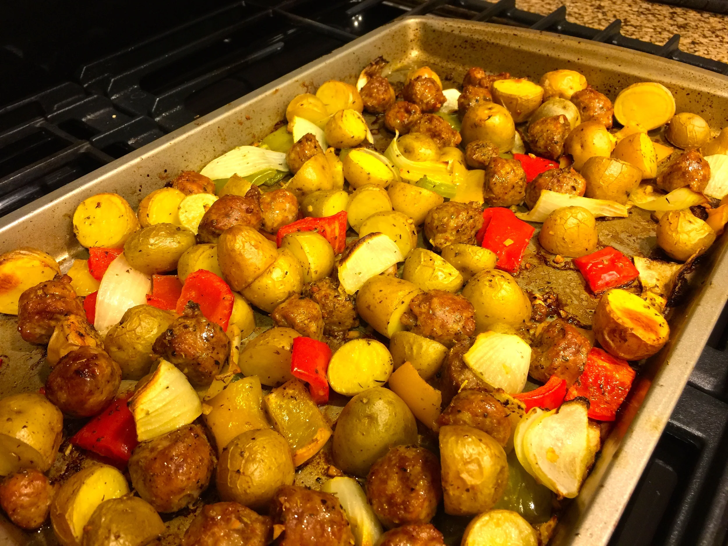 Chef Joel & Jenn: Roasted Italian Sausage, Peppers and Potatoes