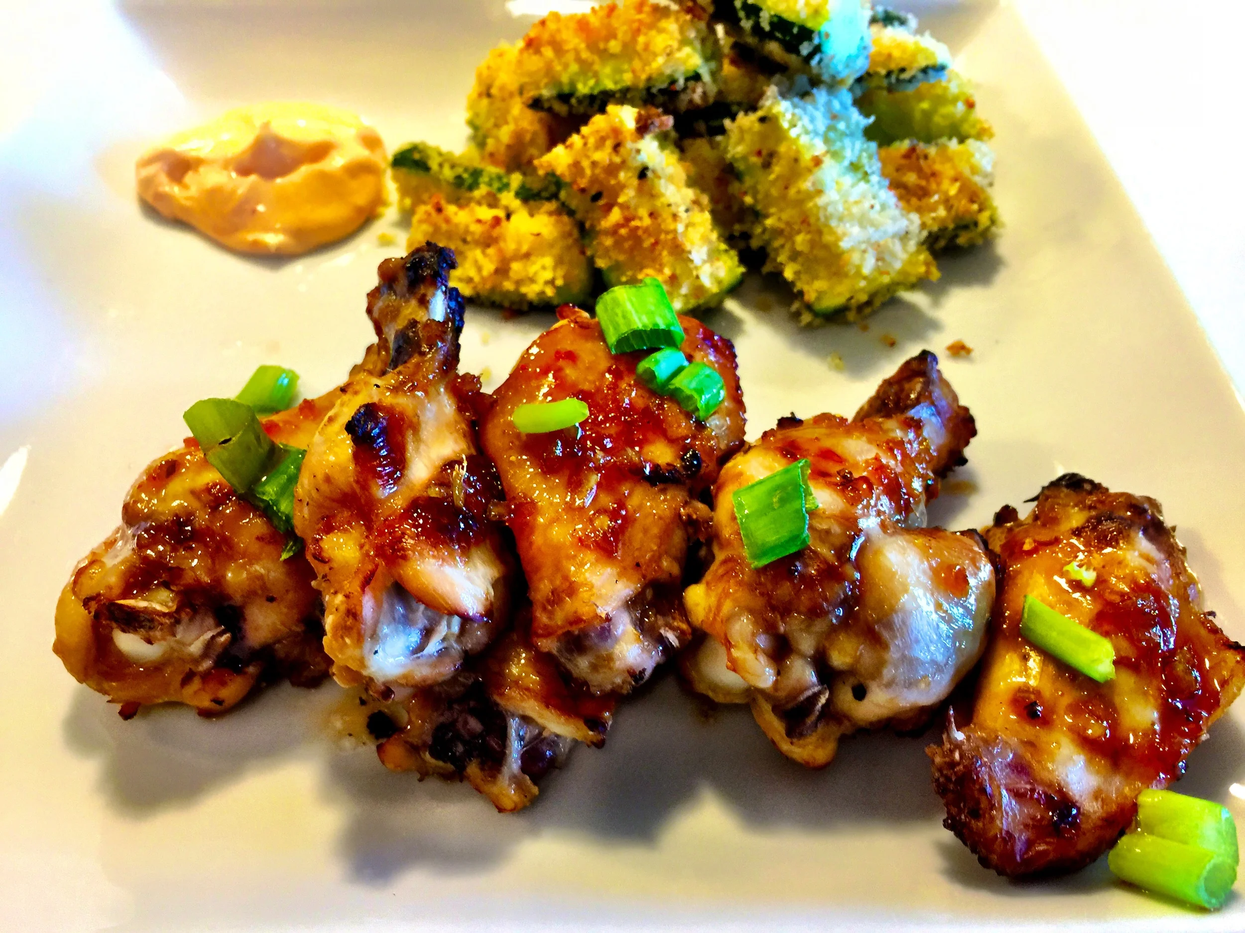 Chef Joel & Jenn: Sticky Japanese Chicken Wings with Zucchini Chips