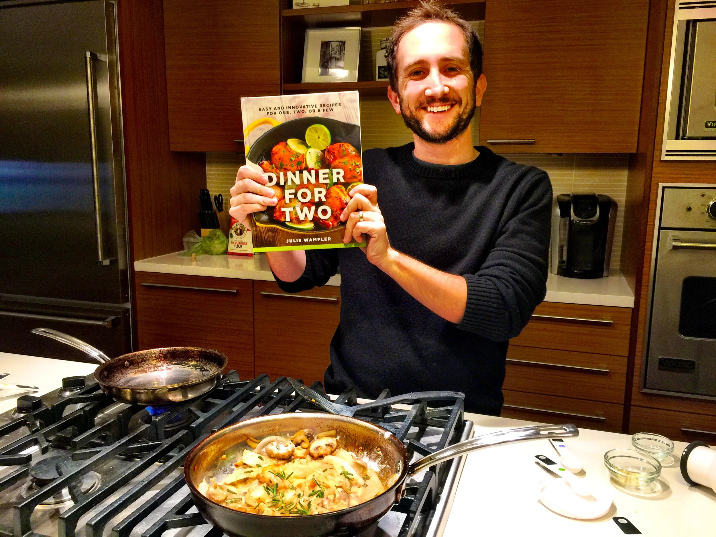 Chef Joel & Jenn: Pork Chops with Mushroom, Onion and Rosemary Cream Sauce