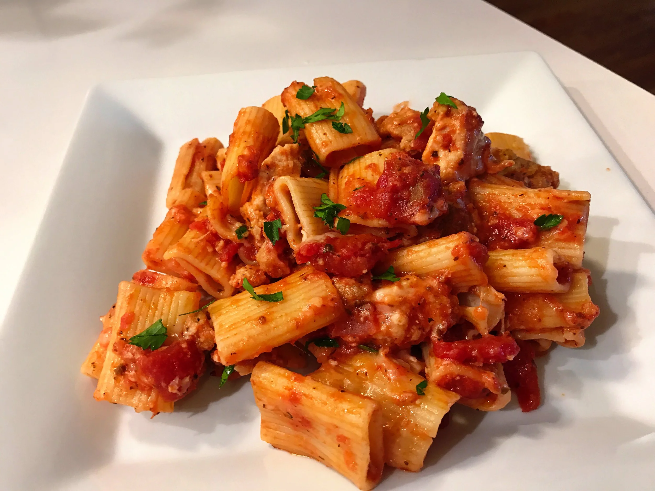 Chef Joel & Jenn: Rigatoni Chicken Parm Bake