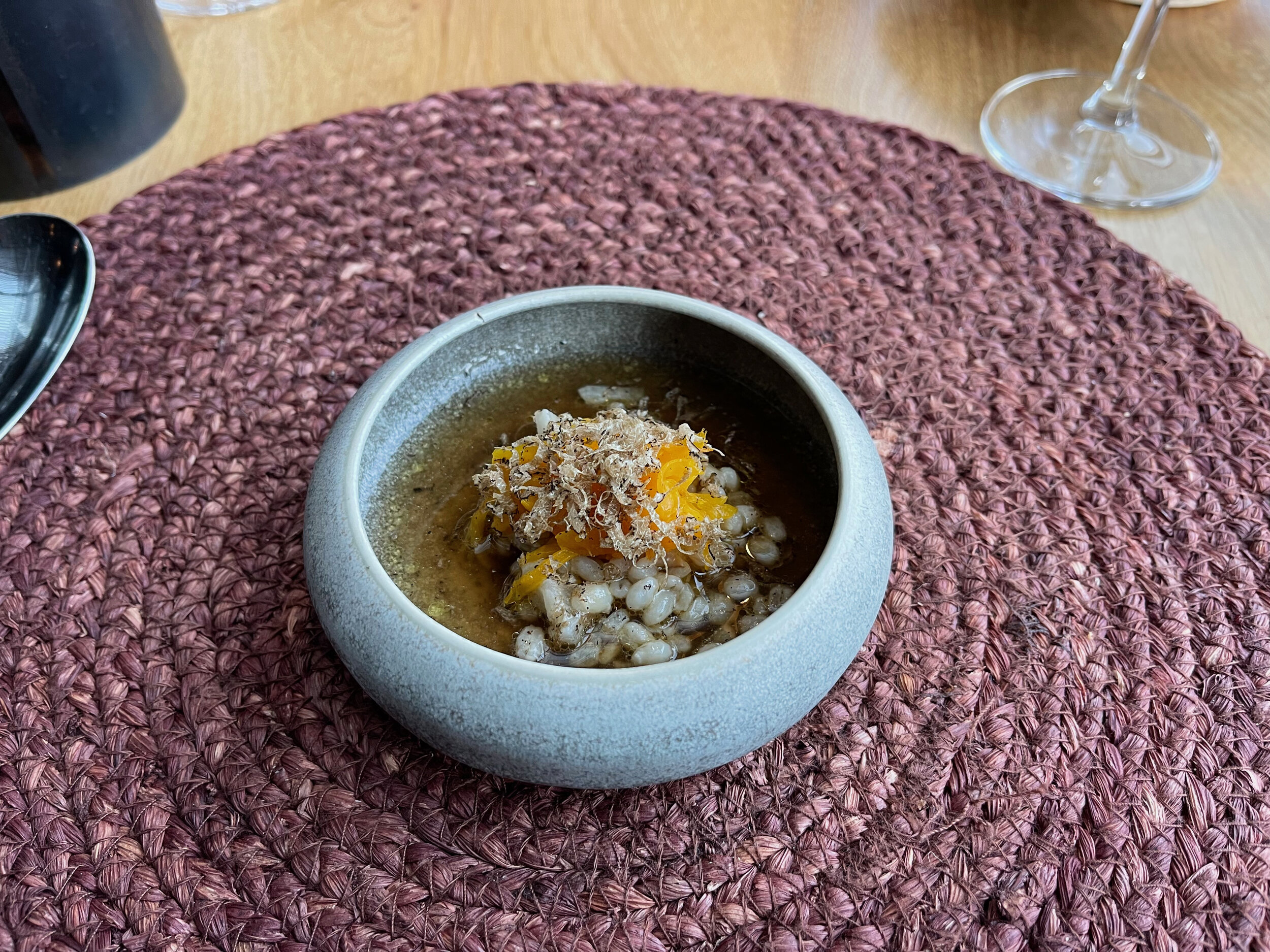 Barley, salt baked roots, summer truffles