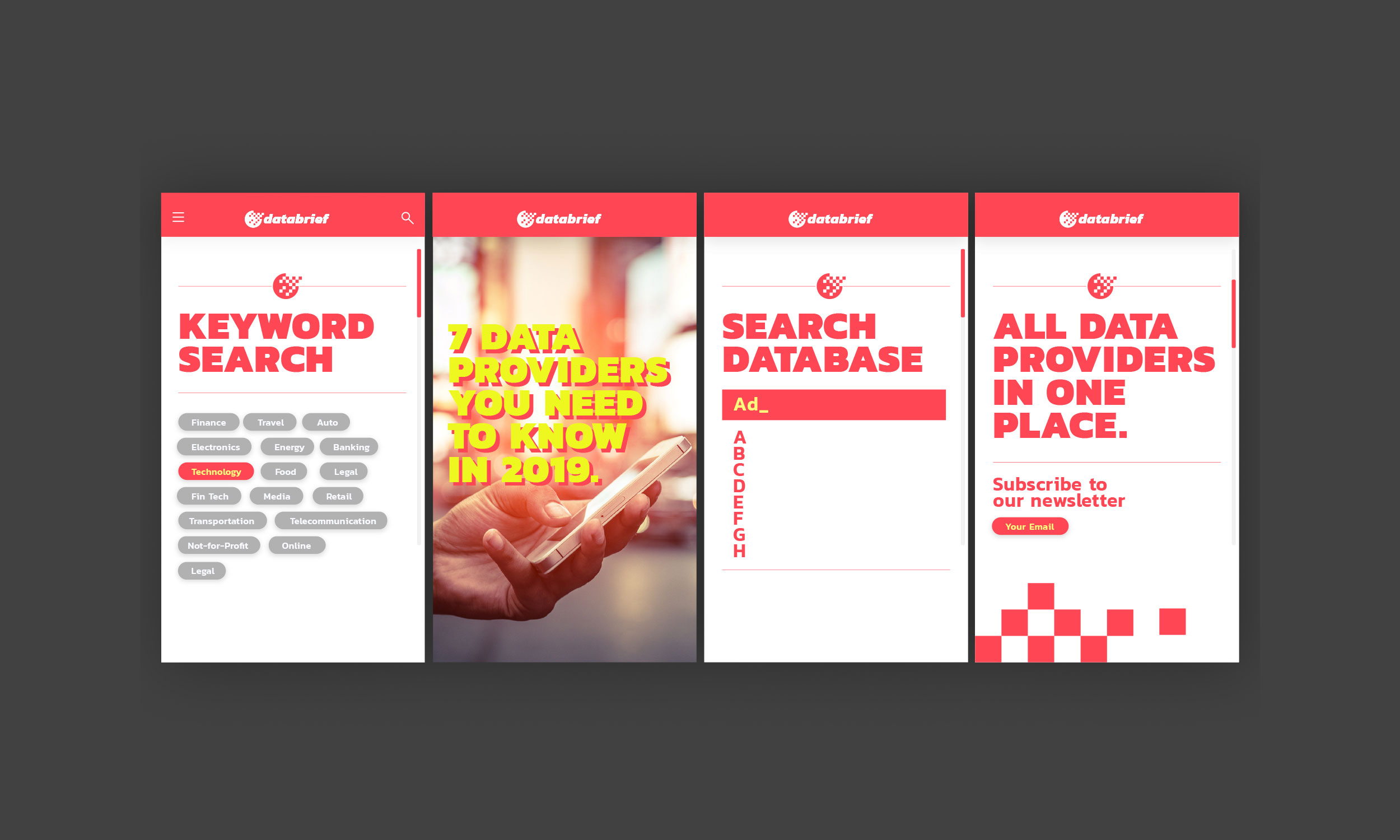 Website und App Wireframes