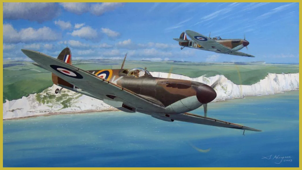 The Wingman`s Bond. Maleri av Steven Heyen