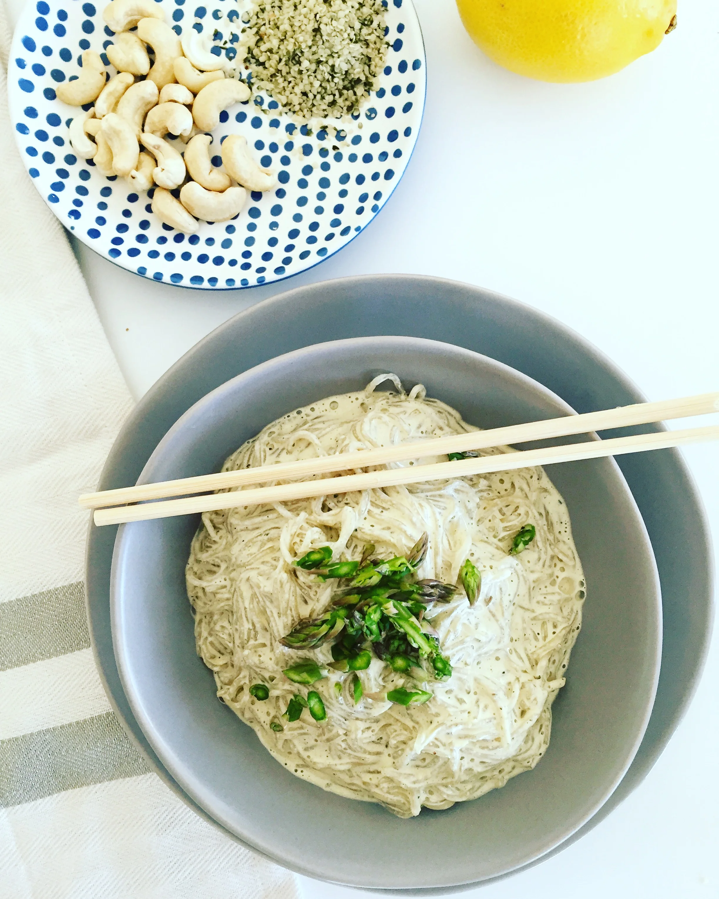 Raw Vegan Alfredo Sauce Over Kelp NoodlesPURE KITCHEN