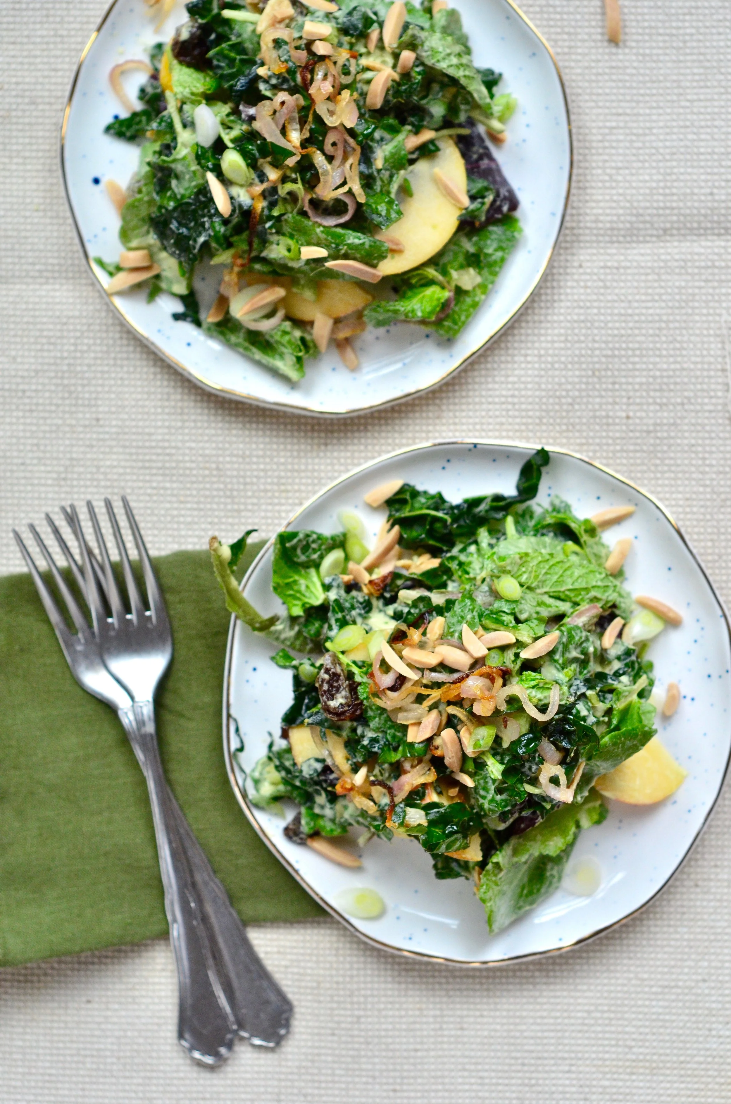 Fall Kale Apple Salad Avocado DressingPURE KITCHEN