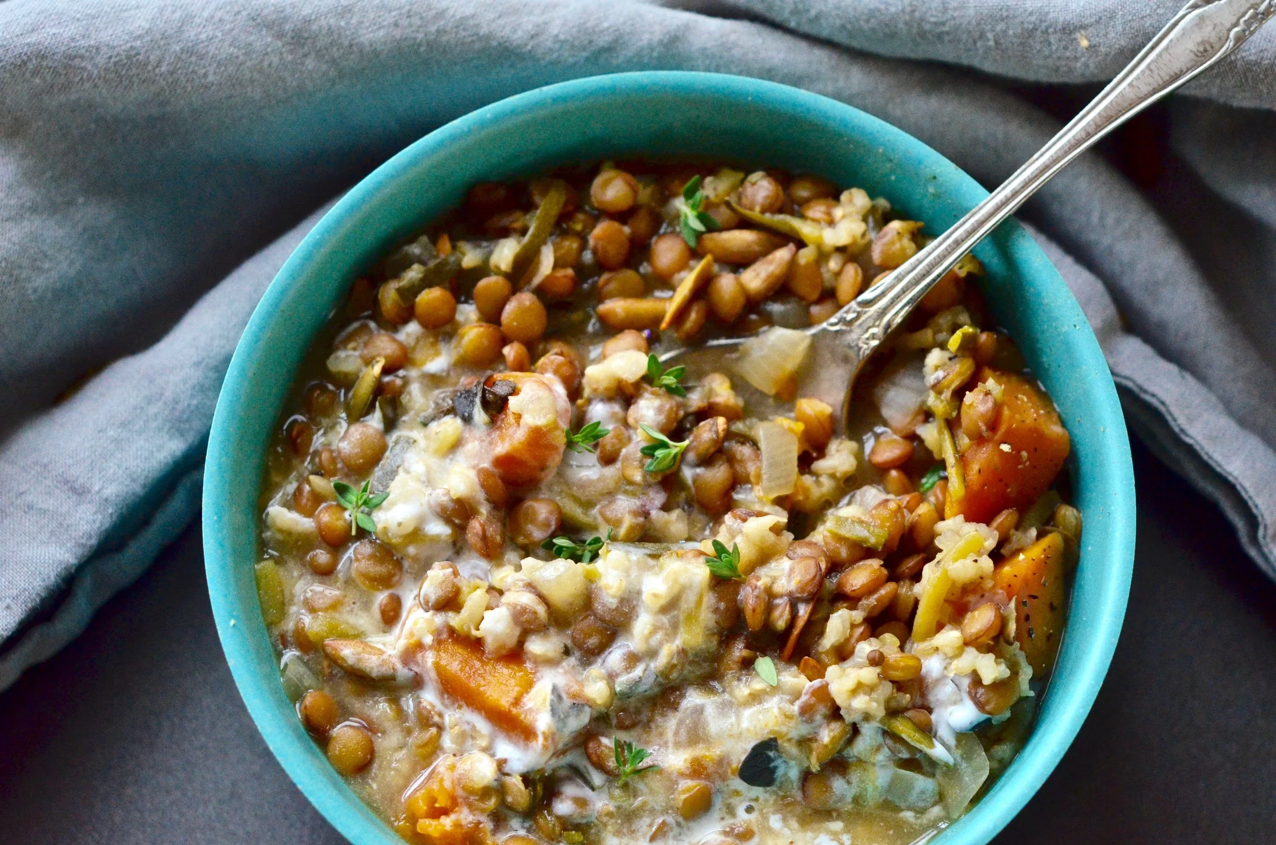 Delicious Sweet Potato Lentil CrockPot StewPURE KITCHEN