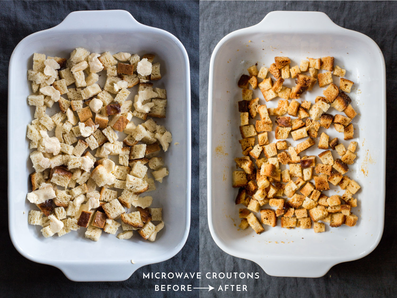 gluten-free microwave crouton recipe | crispy crunchy and just perfect | #puremamas #vegan #glutenfree