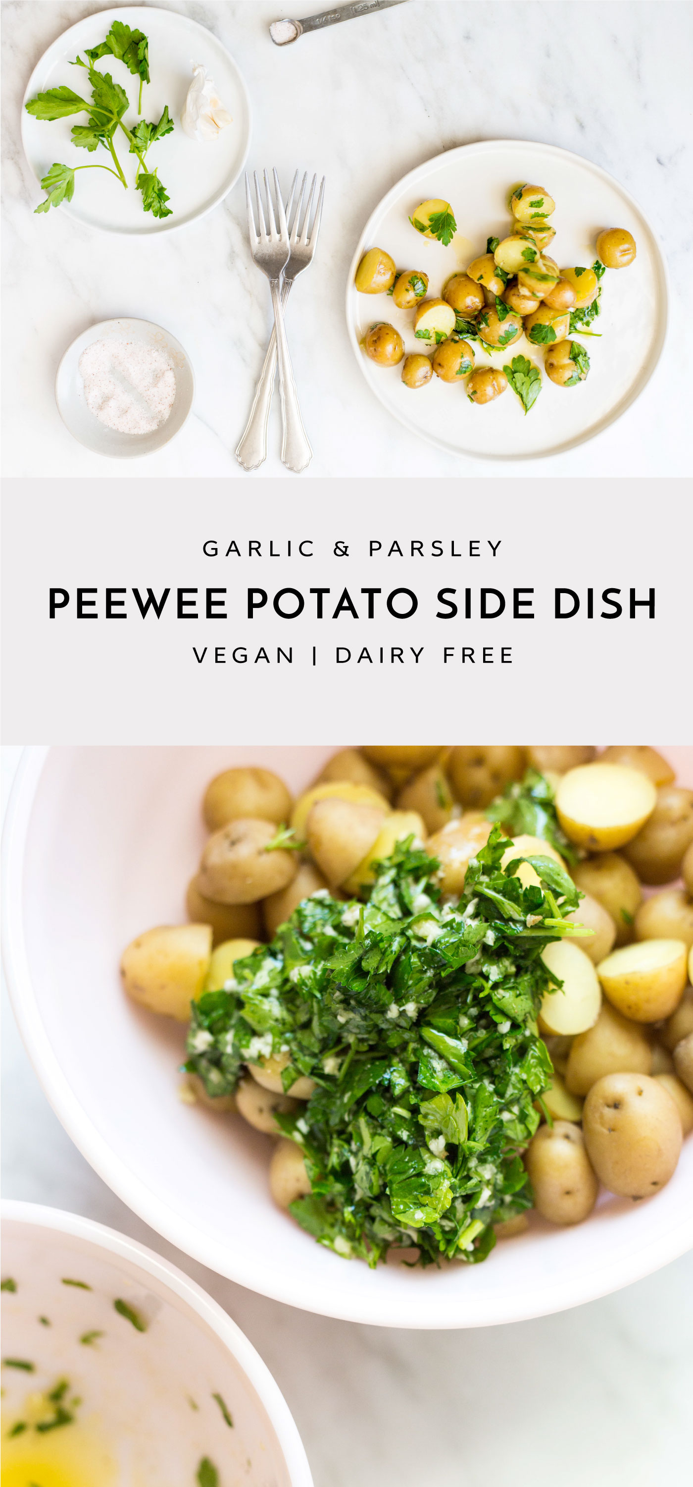 Easy Peasy Garlic Parsley Peewee Potatoes | #puremamas | #vegan #glutenfree