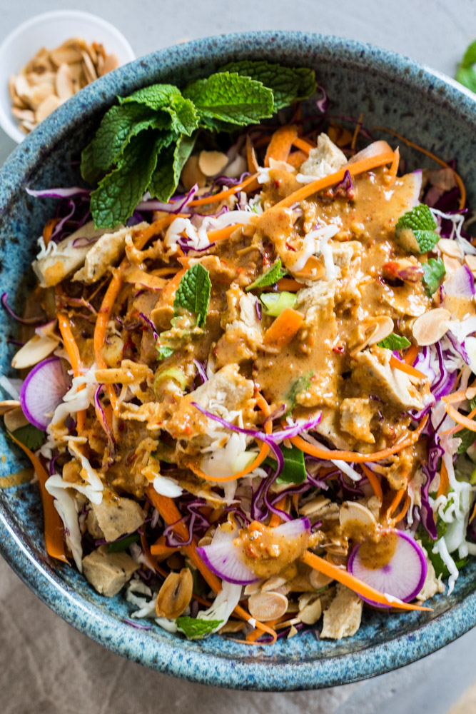 Recipe Makeover: Chinese "Chicken" Salad Recipe now vegan! Enjoy! #puremamas #purekitchen