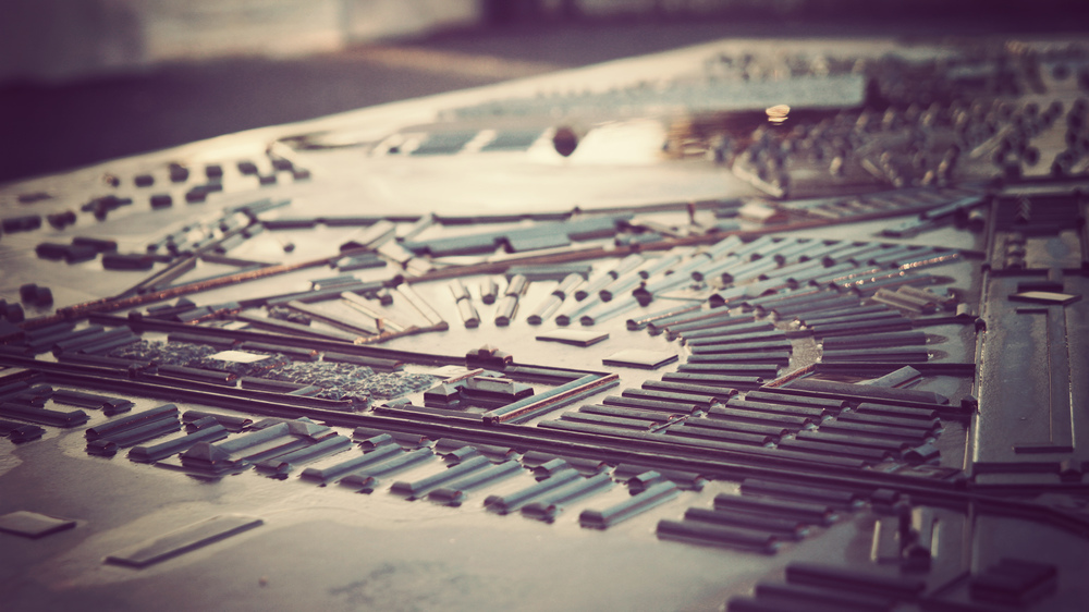  ​Model of Sachsenhausen. The camp was built as an&nbsp;isosceles triangle with a semi-circular roll call area. The SS barracks and 'special camp' are outside the triangle.&nbsp; 