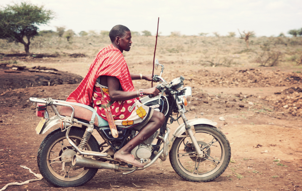 warrior meets motorcycle