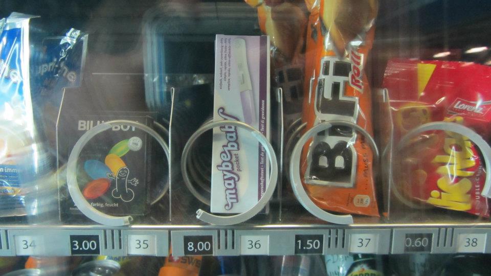  ​Because the only thing better than vending machine condoms is vending machine pregnancy tests. 