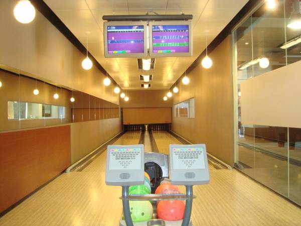 This private bowling alley is what you pay $592 in condo fees for. 