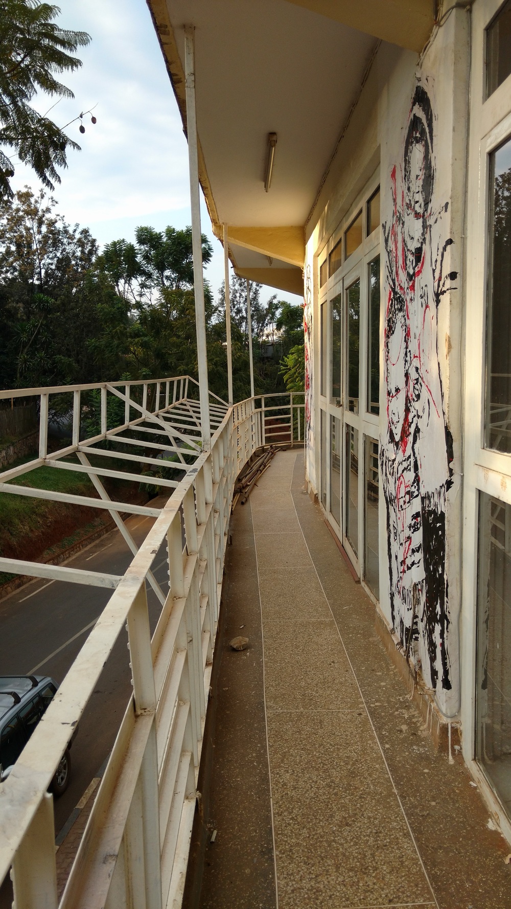  The balcony outside the coworking space 