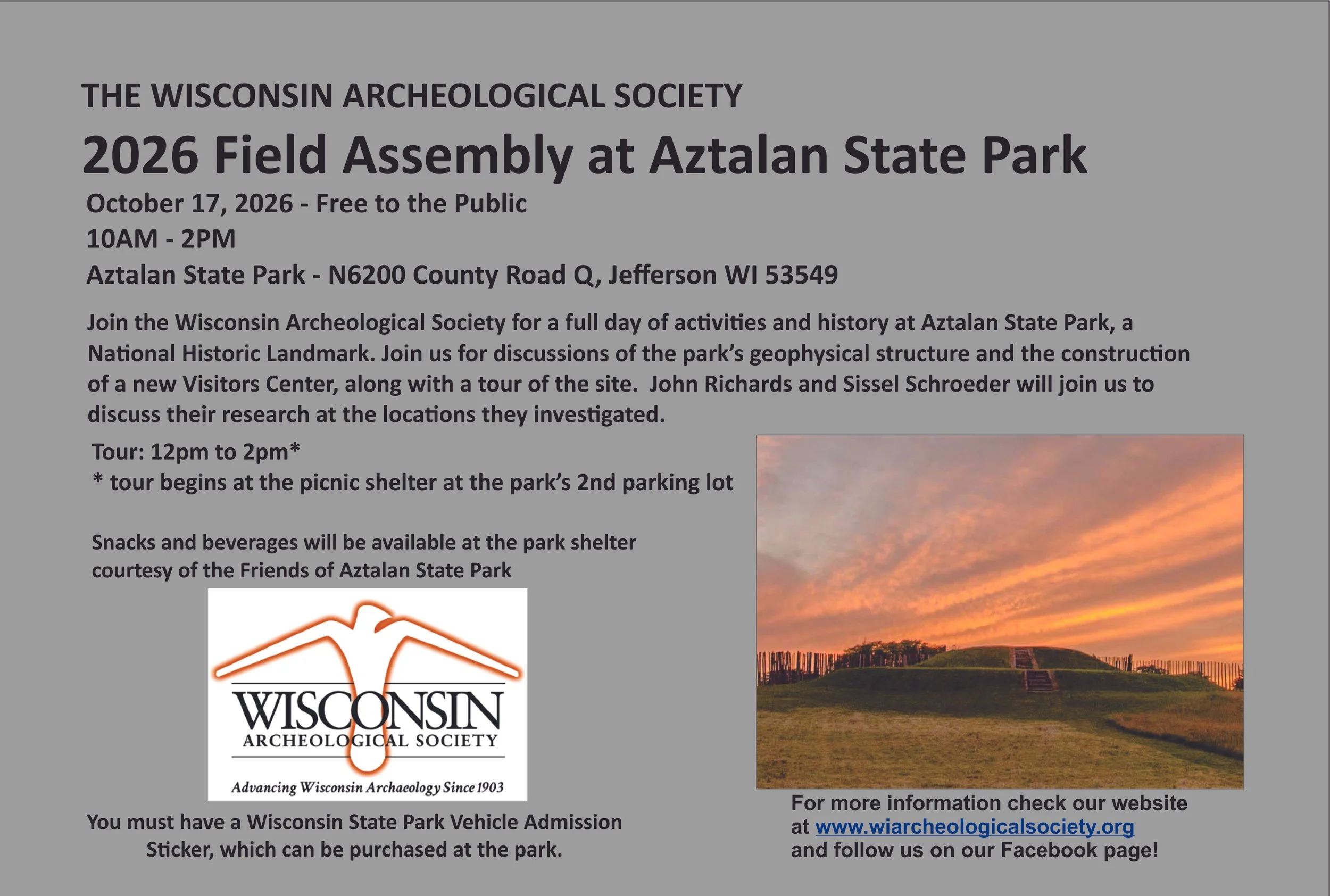 2026 Field Assembly at Aztalan State Park