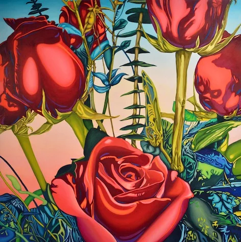  Roses 48" x 48" oil on canvas