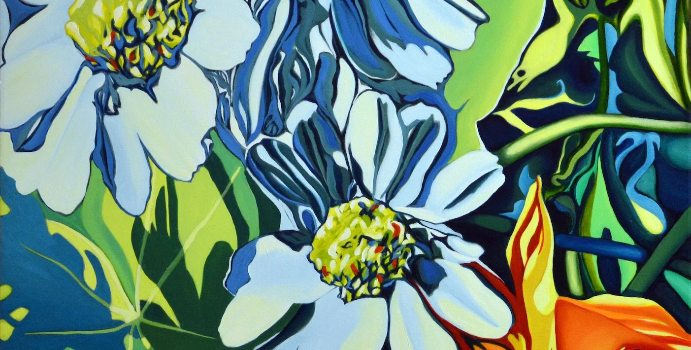 Daisies (detail) available at Rouge Gallery