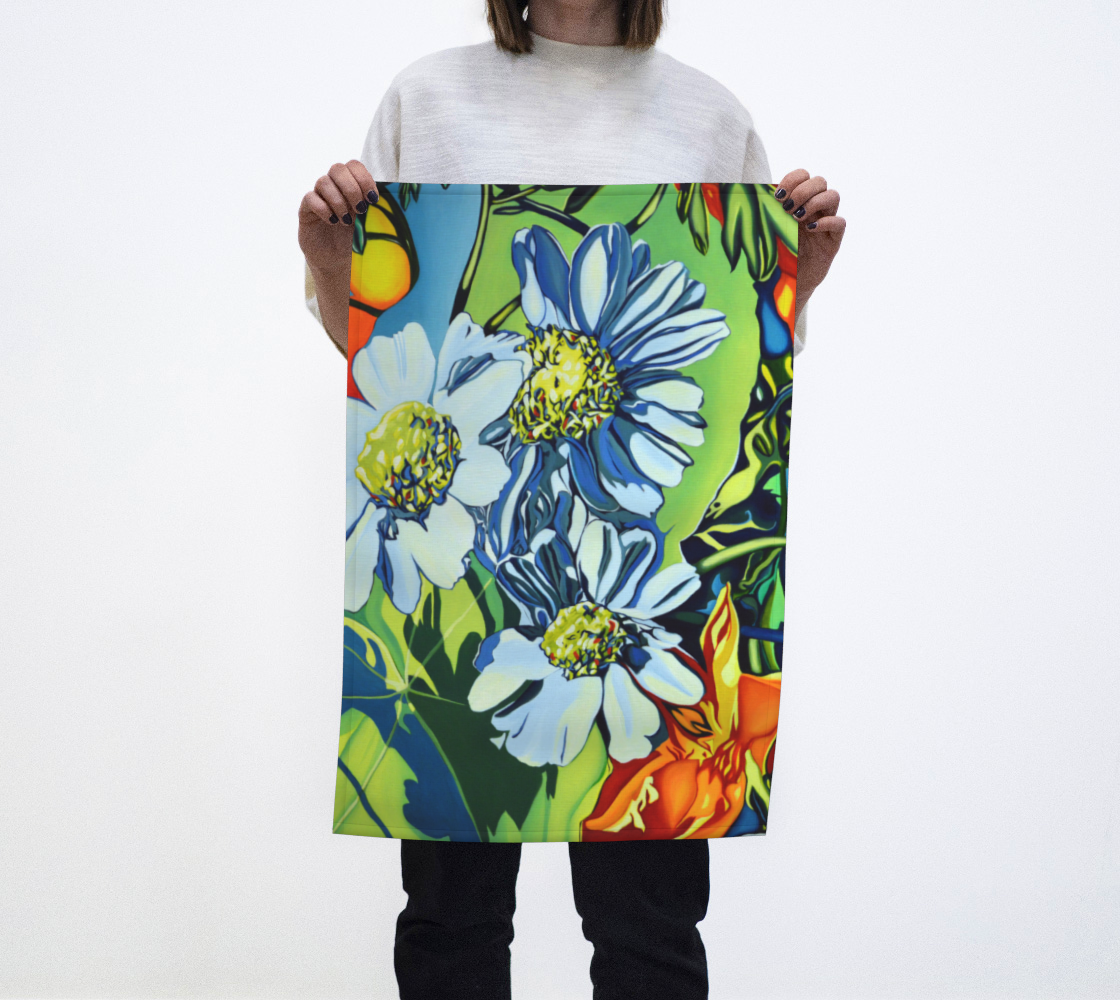 Daisy tea towel