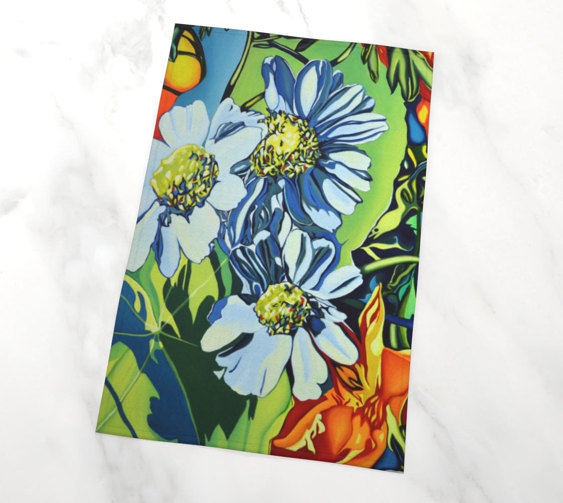 Daisy tea towel