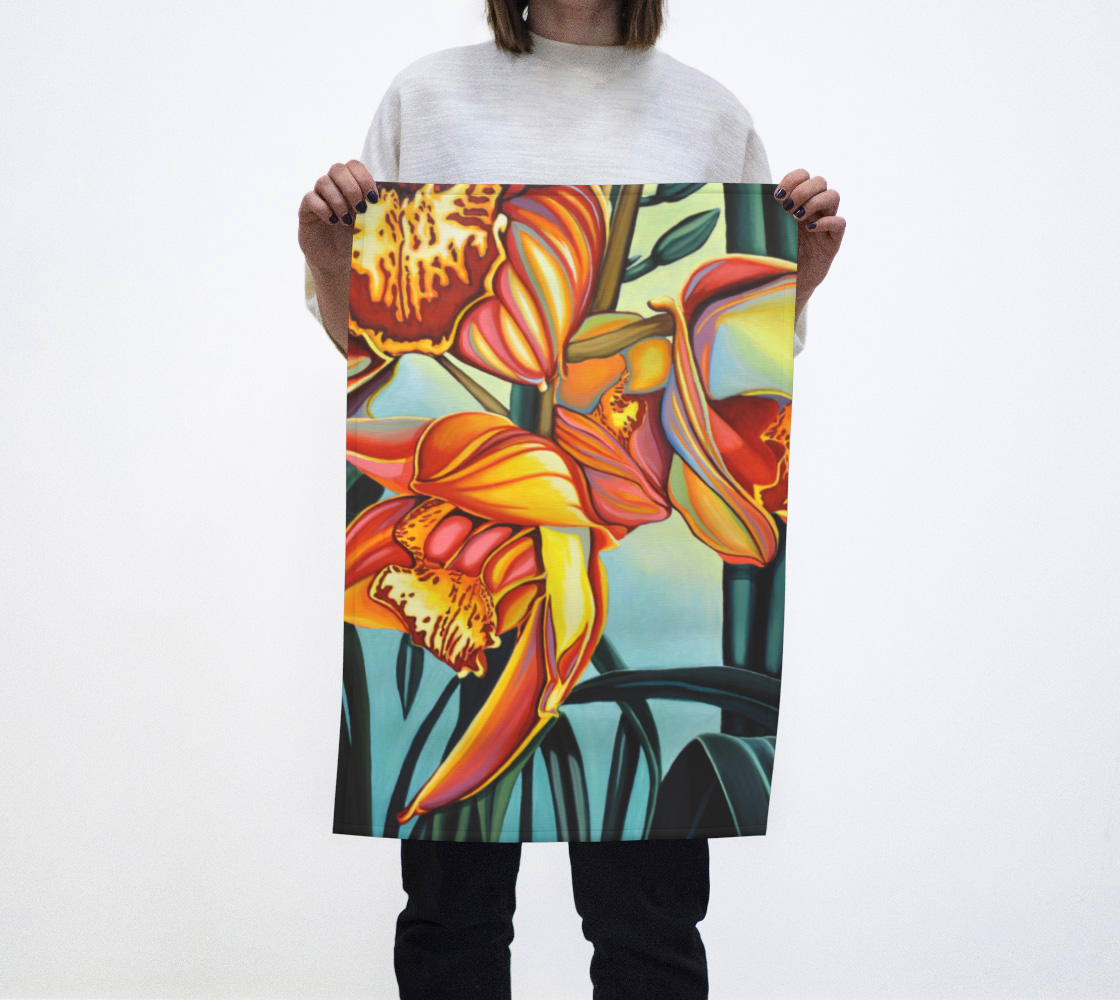 Pollination tea towel
