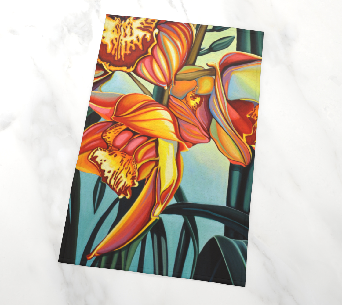 Pollination tea towel