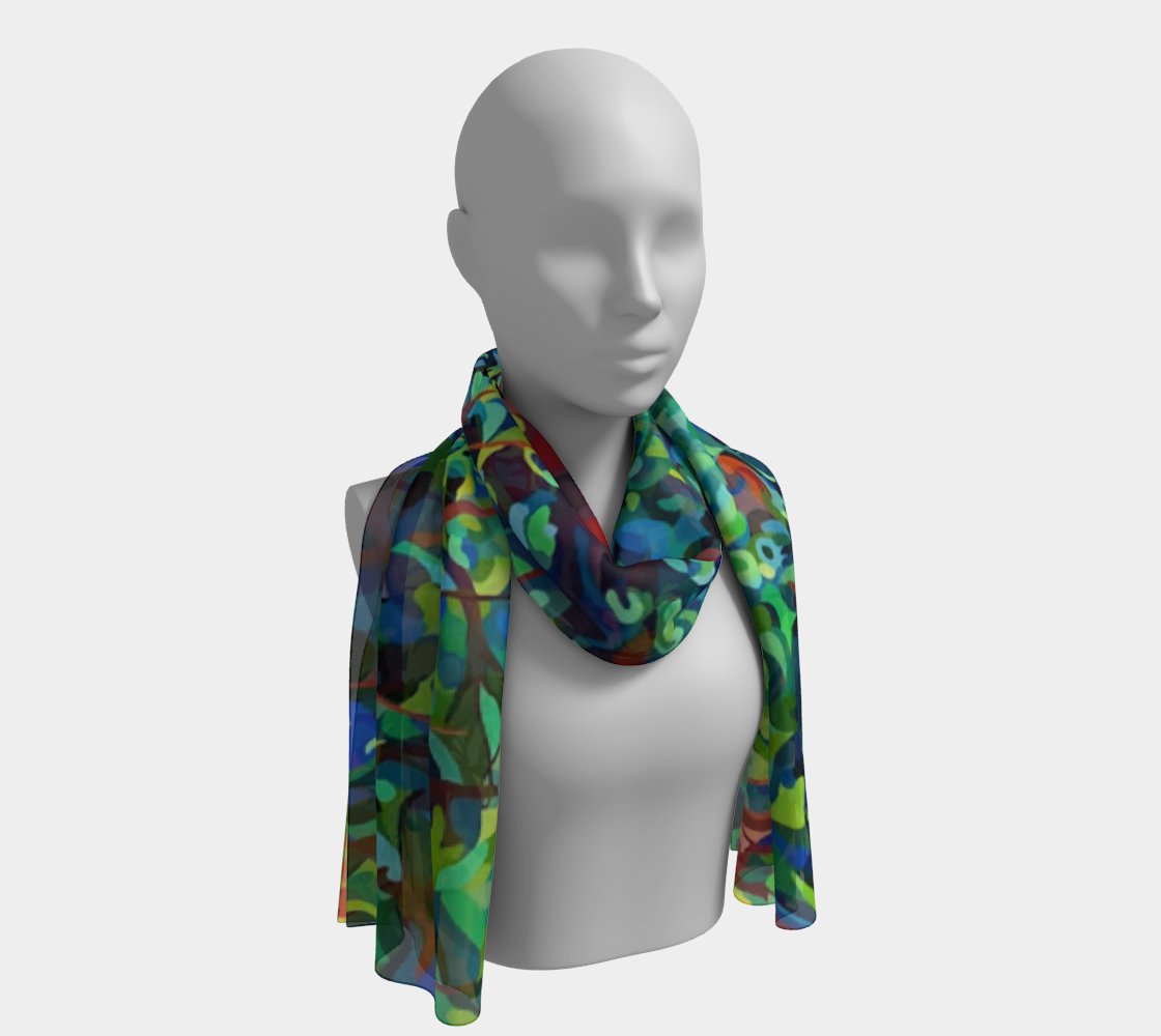 Blueberry Forest long scarf