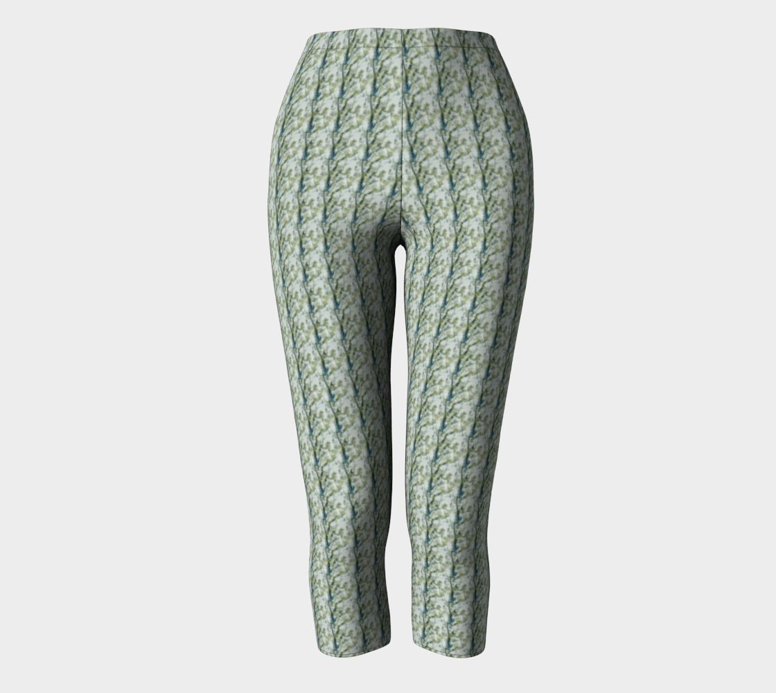 Green Forest Pattern Capris