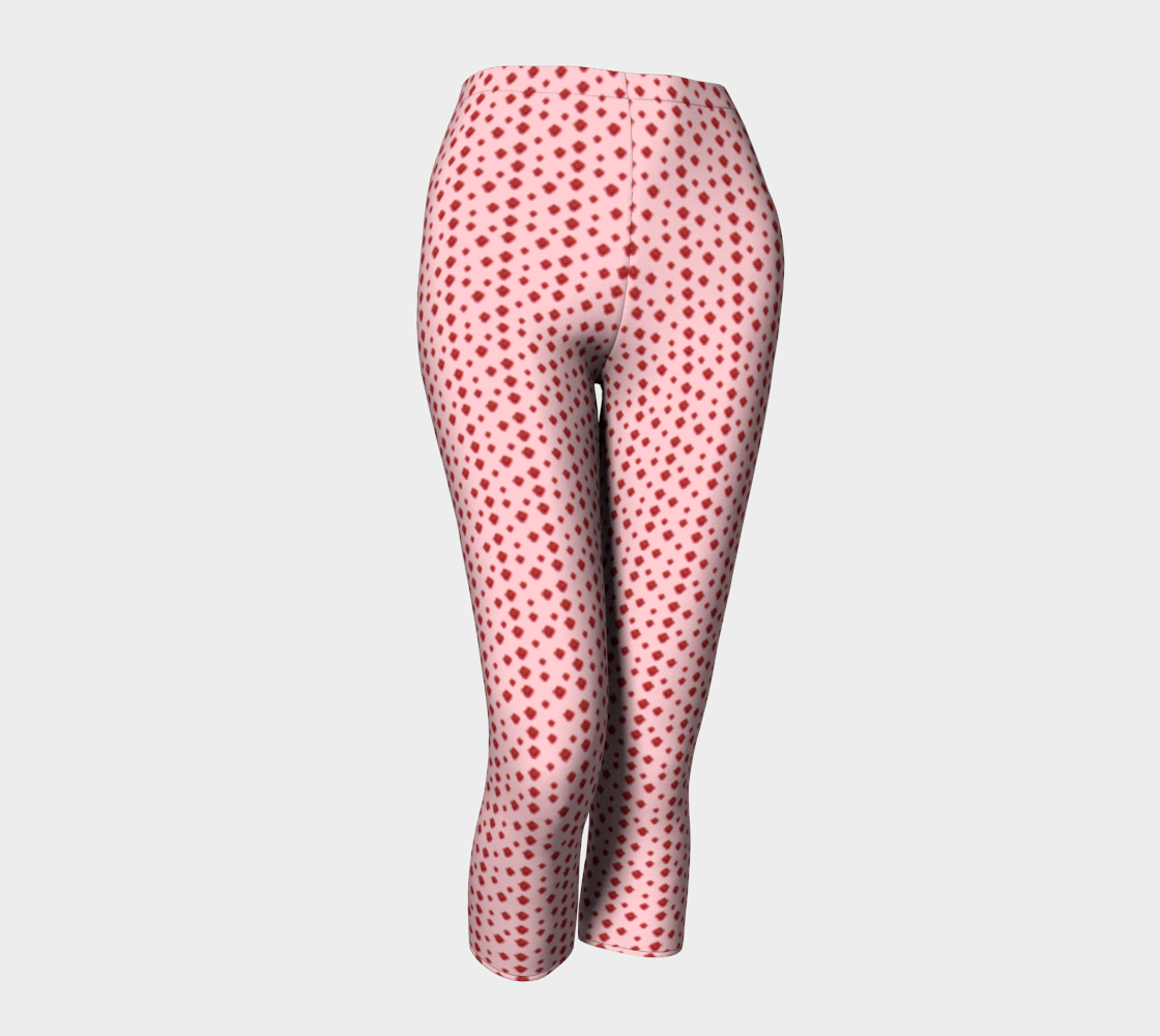 Polka Rose Pattern Capris