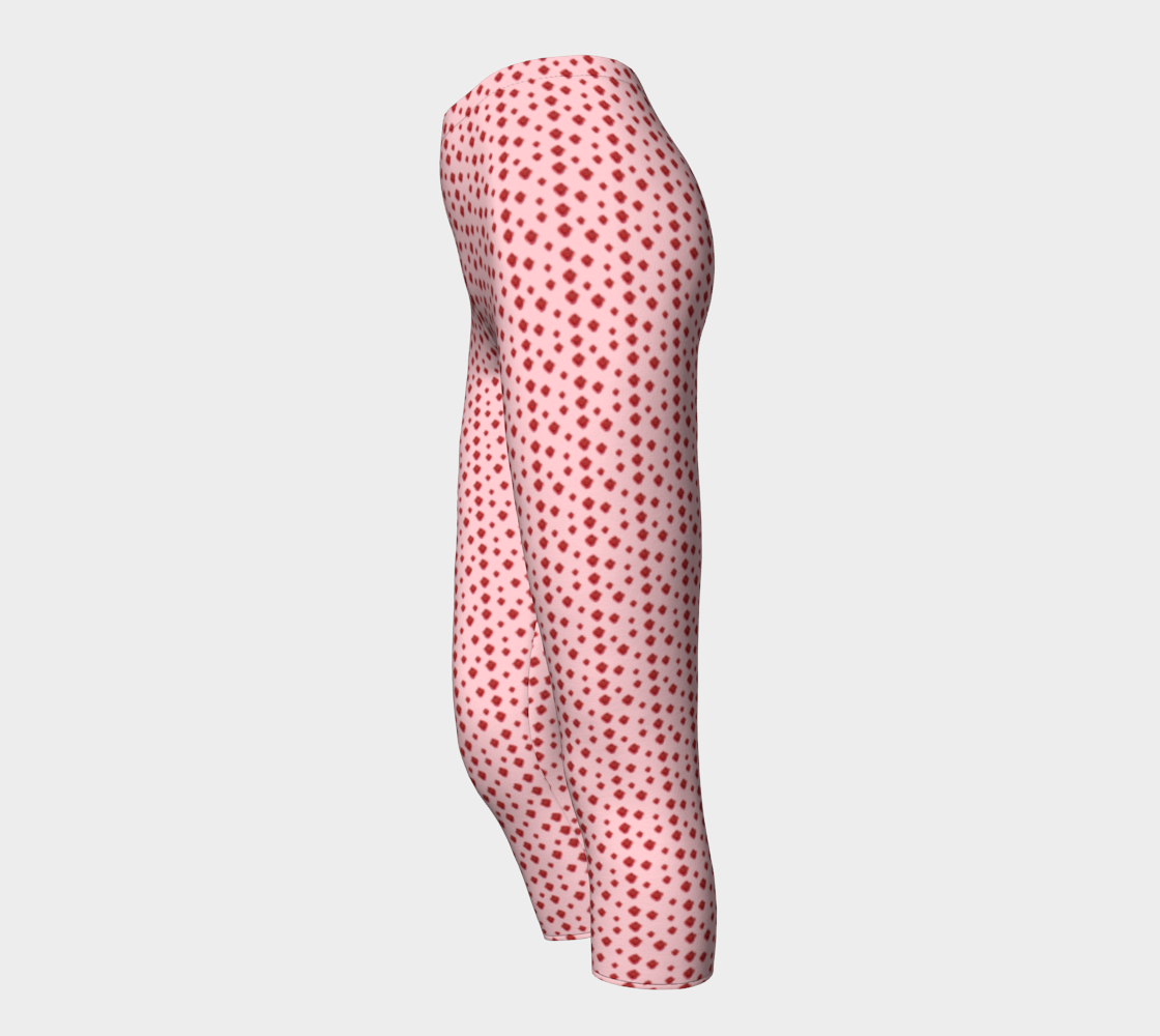 Polka Rose Pattern Capris