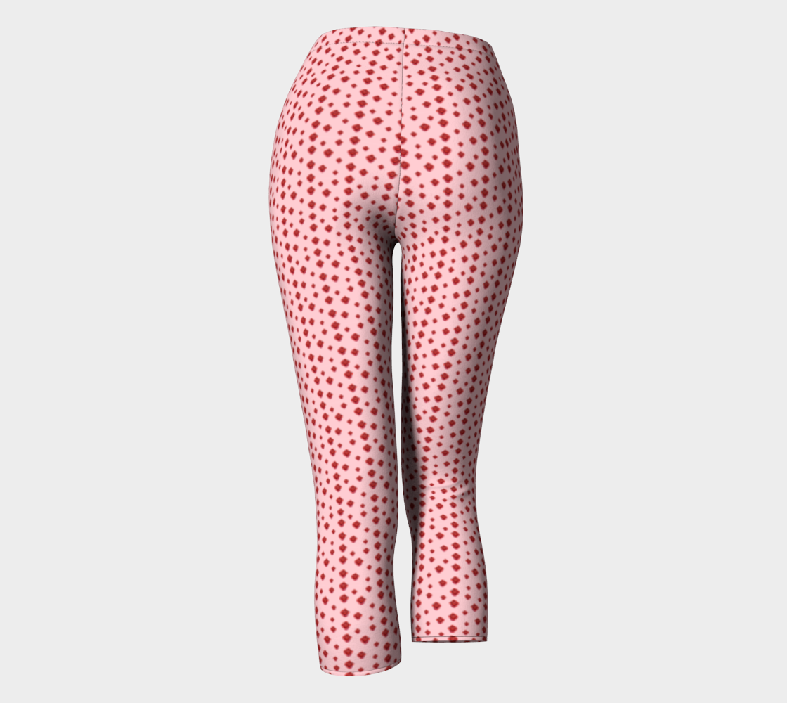Polka Rose Pattern Capris