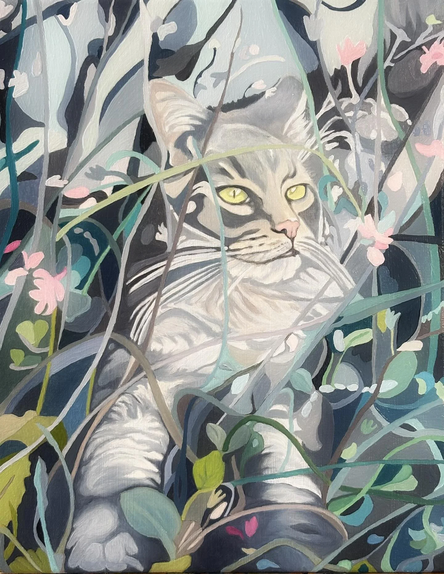 Sofus&hellip; #hiding in the grass #catpainting #cats #cats_of_instagram #catlife