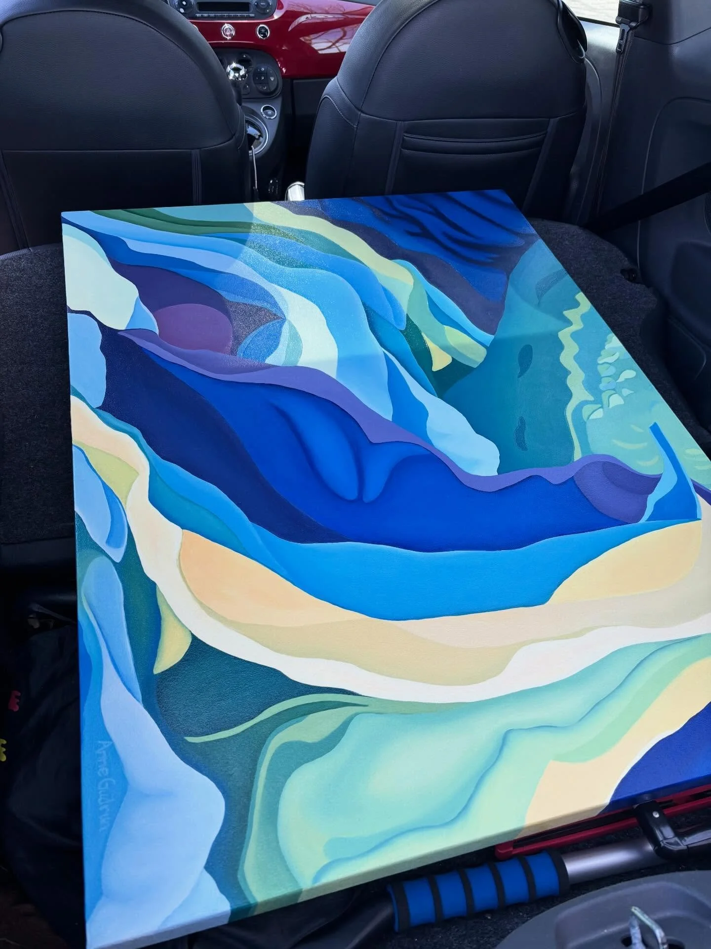 Off to the gallery for the upcoming Abstracted Exhibition at the Federation Gallery on Granville Island #abstractart #federationgallery #abstractexhibition #granvilleisland #painting