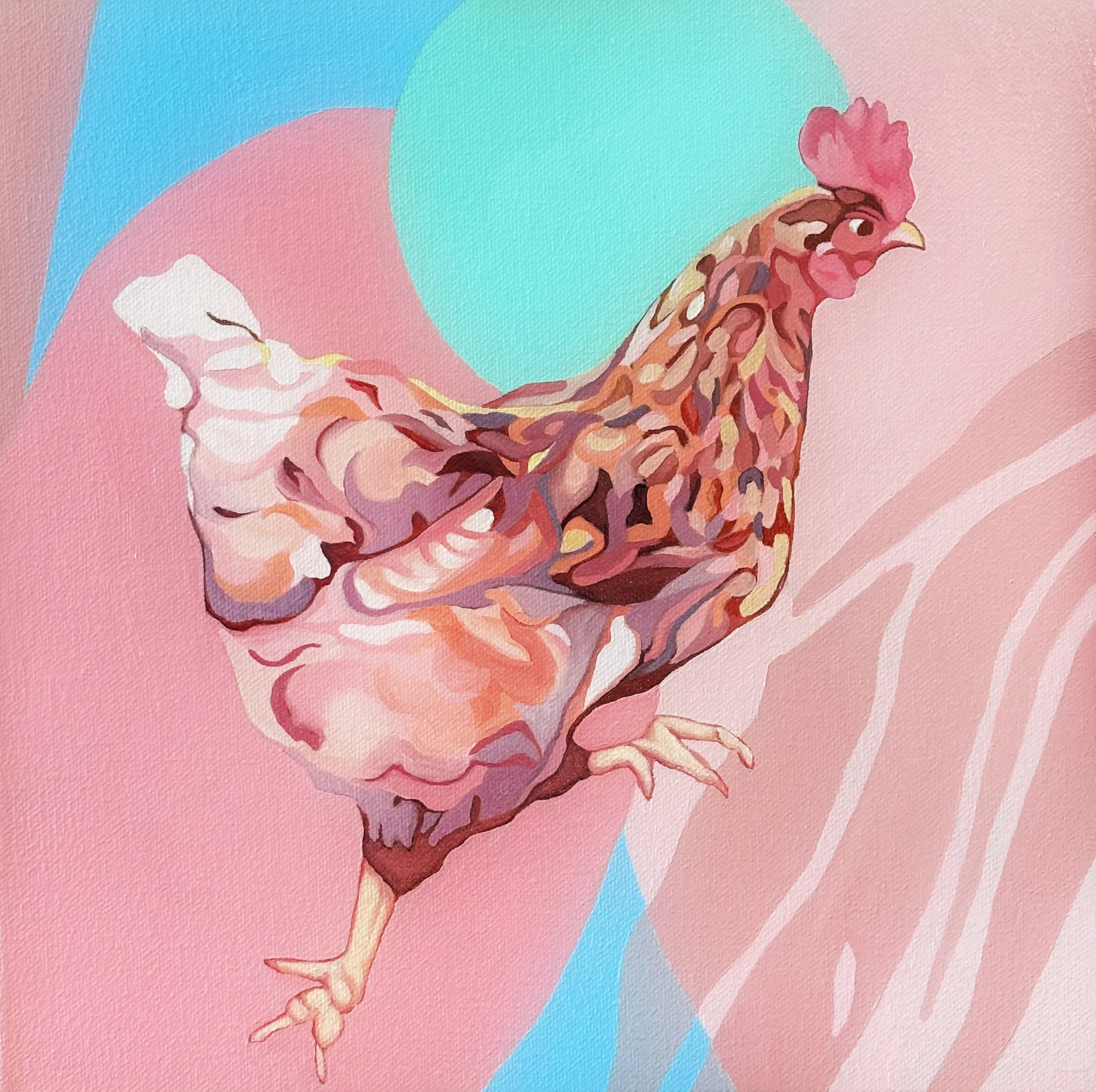 Henny, 12" x 12", oil on canvas, (framed), $350