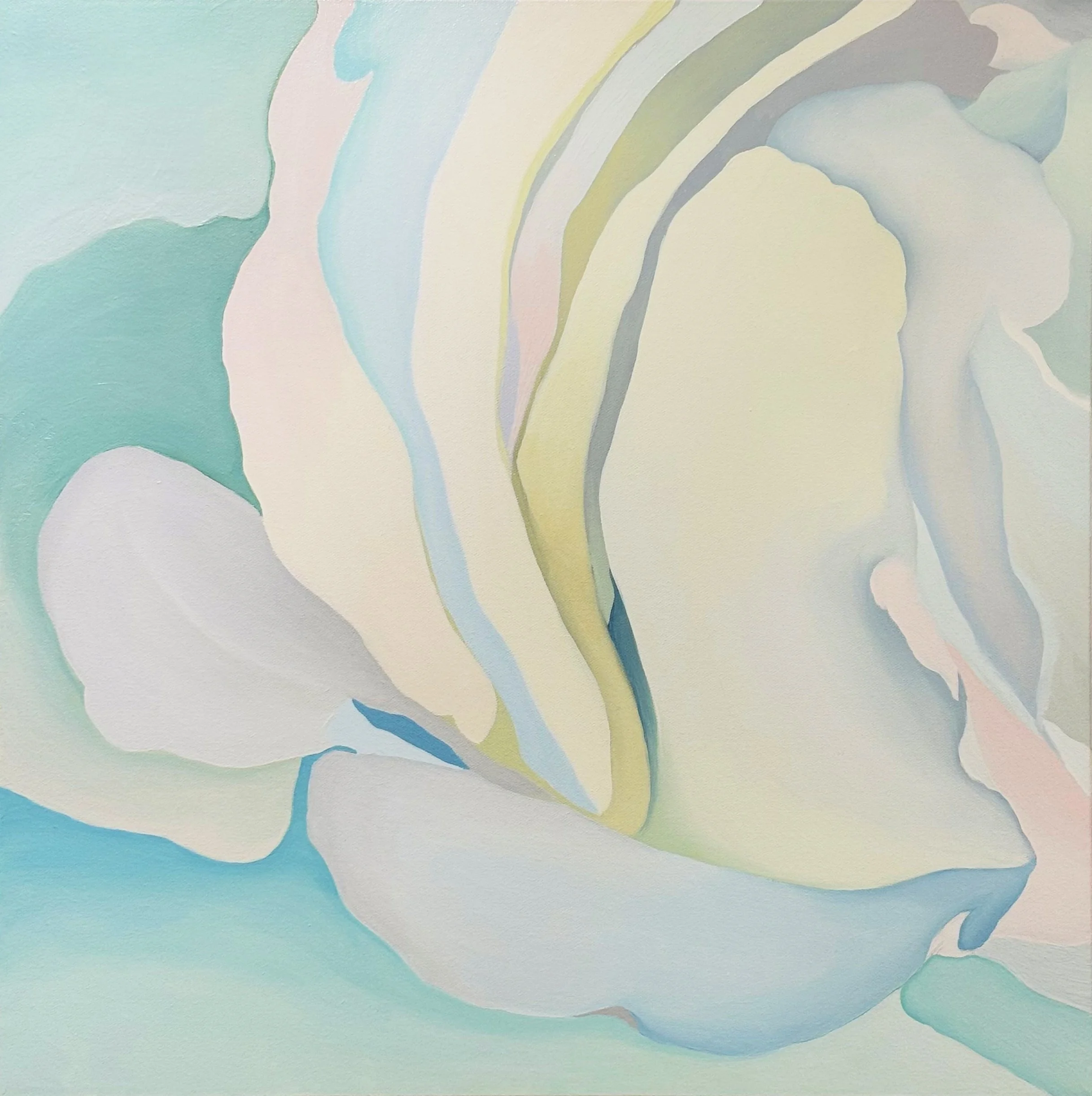 Dreaming in Pastel, 20" x 20", oil on canvas, available