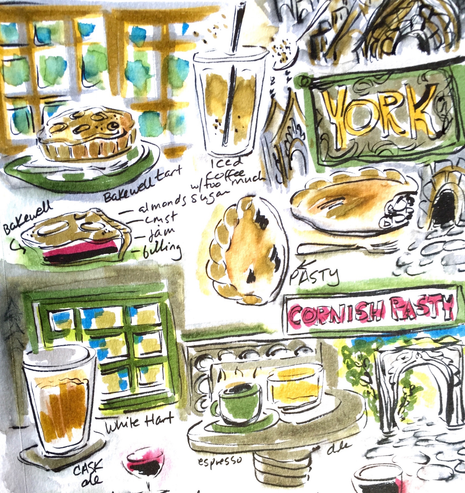 Pubs and pasties in York, England