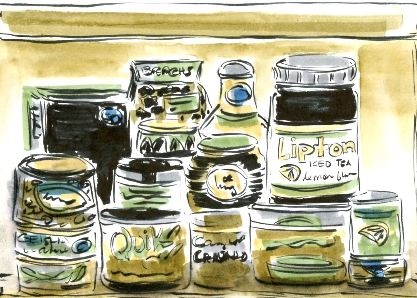 My mother's pantry, circa 1981