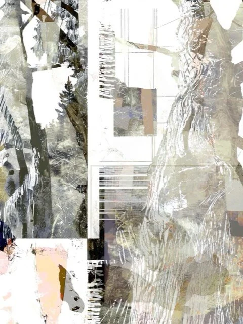 new piece for a local talk on “the importance of dead and dying trees” plus more interesting motion design experiments. ai is fascinating. swipe to see final flat design for @narberth_areagardenclub // created w collage elements in #procr