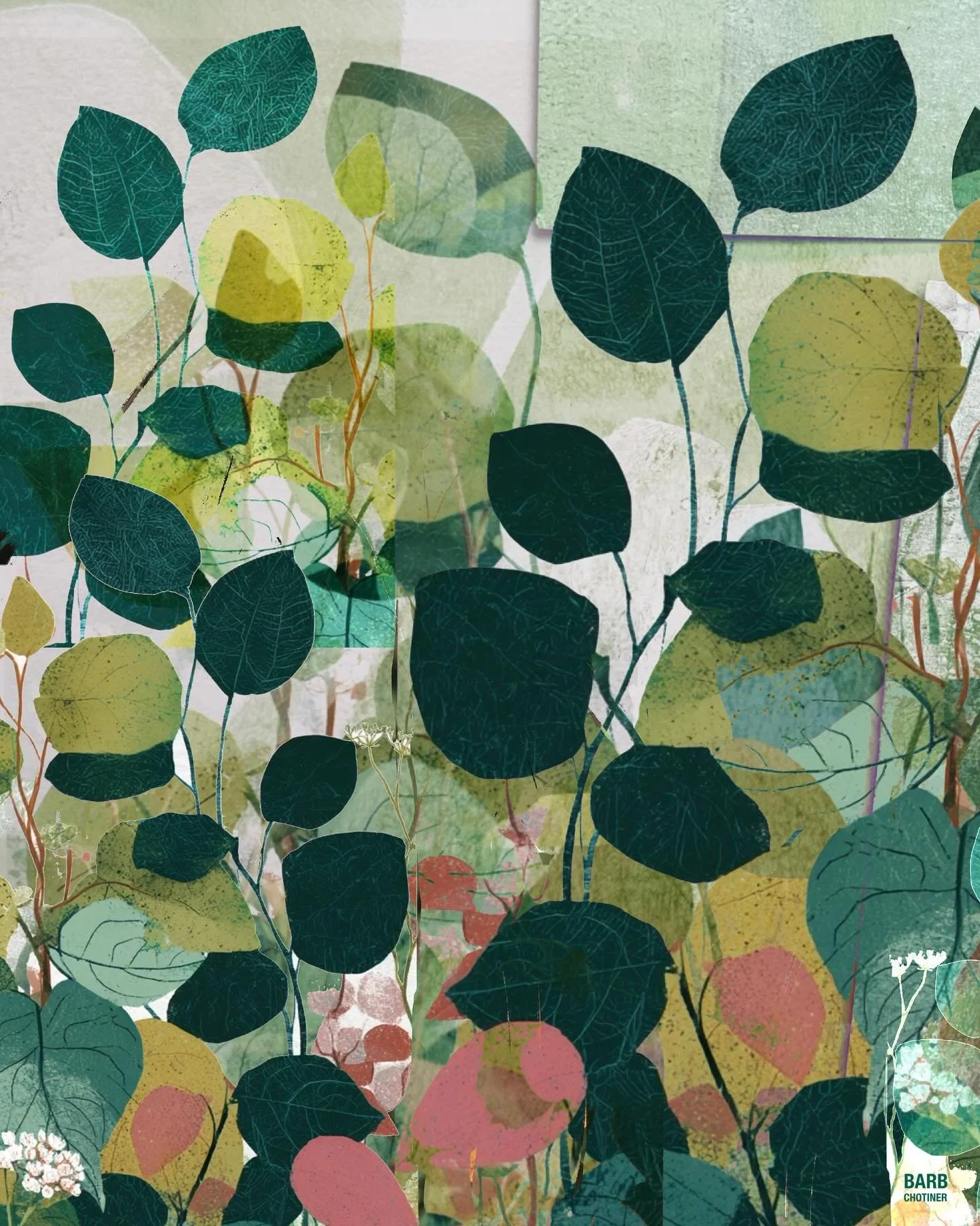 new art for @narberth_areagardenclub // invasives are kind of ugly beautiful&hellip; #invasiveplants #analogdigital #procreate #layersonlayersonlayers #inspiredbynature