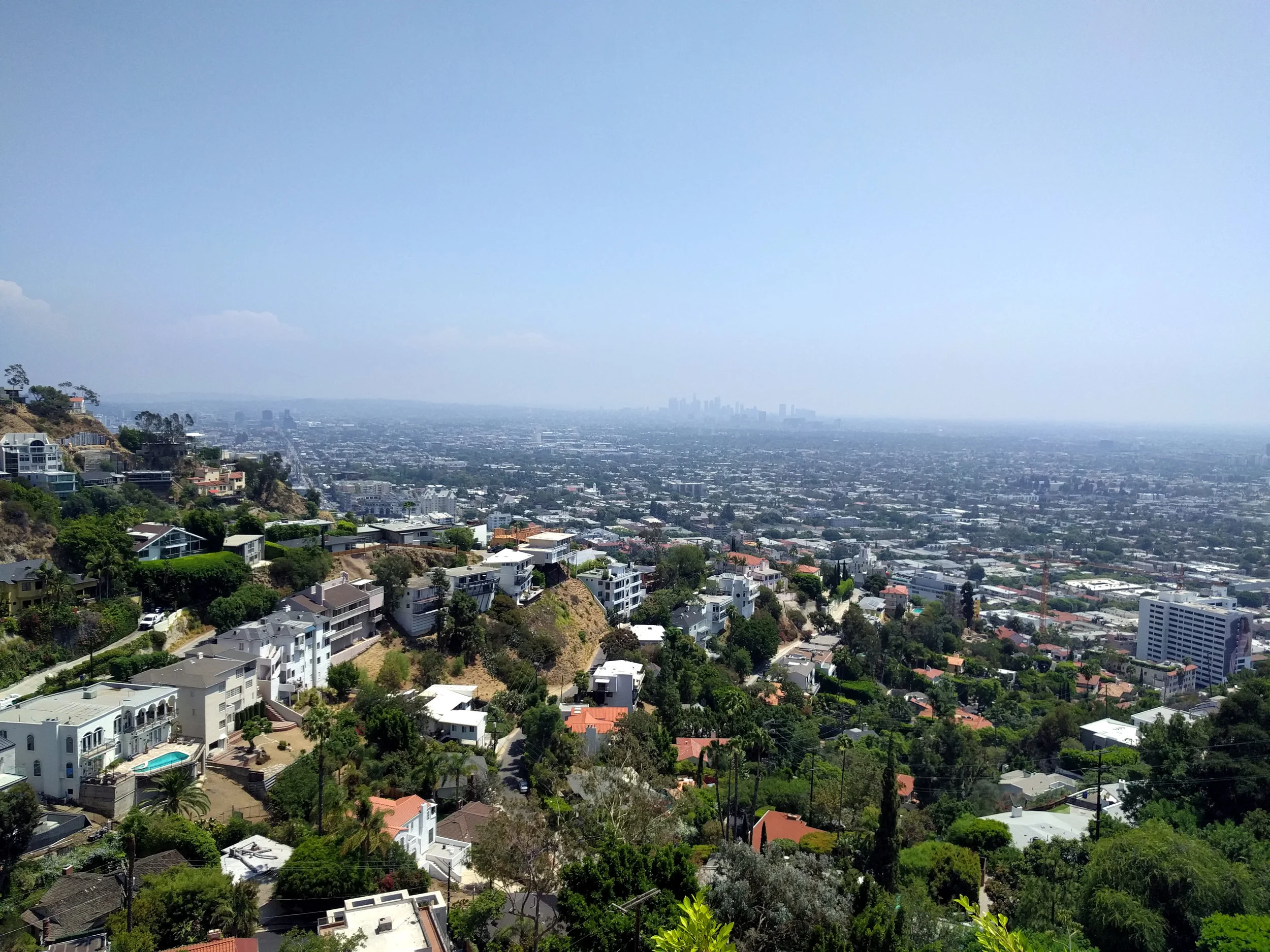 Upper Level Deck: View towards down town Los Angeles.