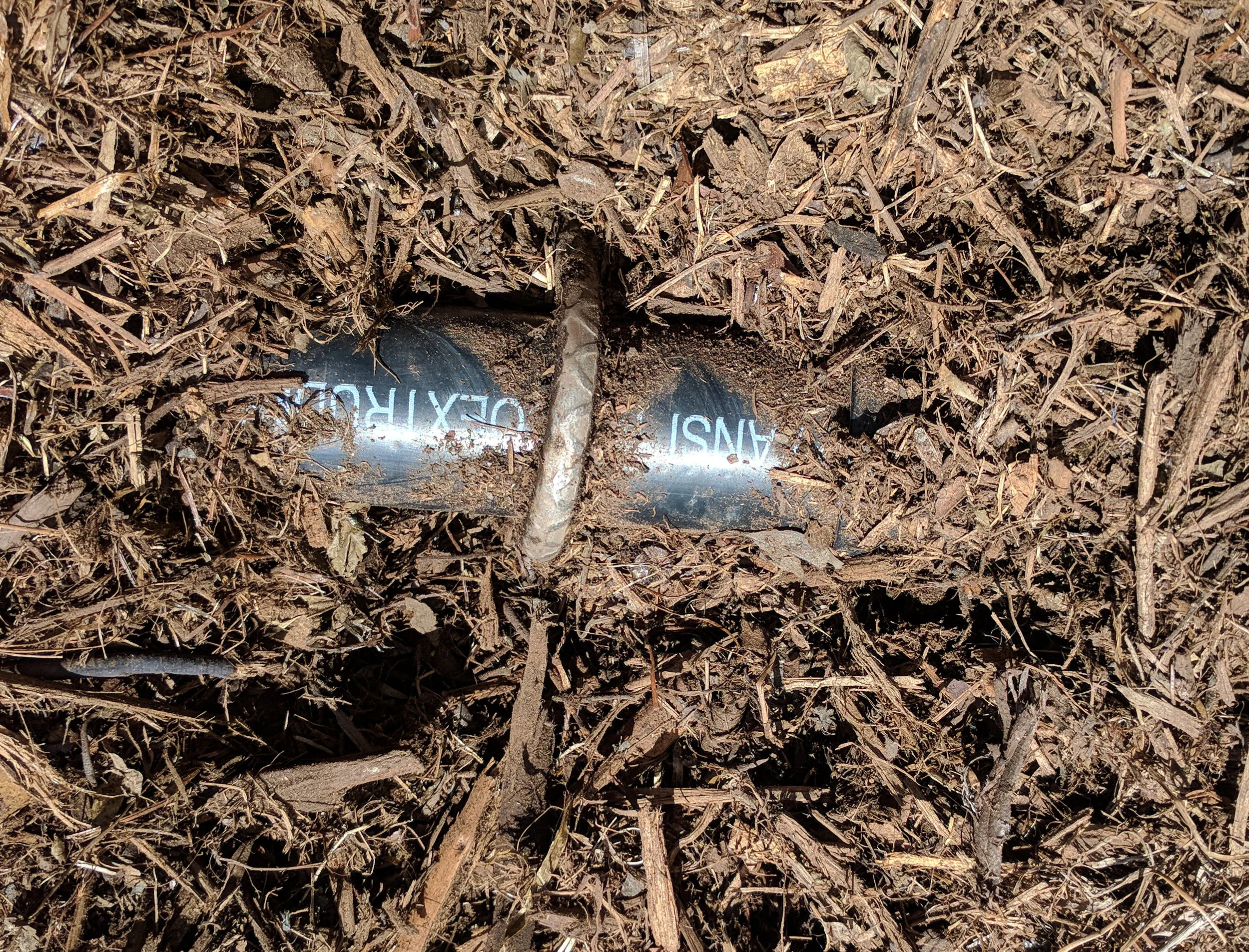 Rebar hook around ABS pipe