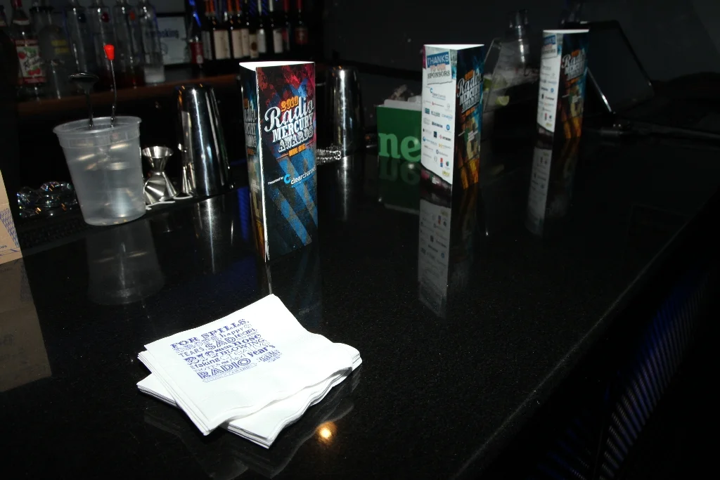 Cocktail napkins with a message