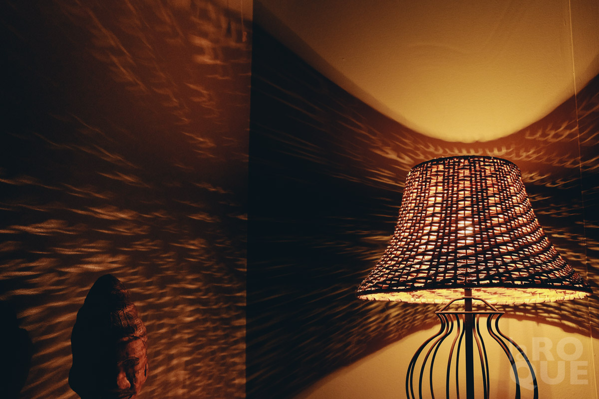 A clear bulb in our bedroom lamp. December 2014.