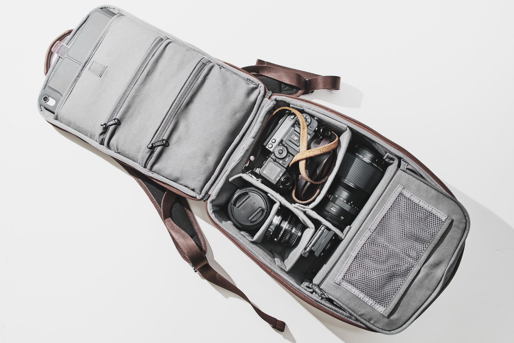 Everything is adjustable—even the top compartment can be removed.