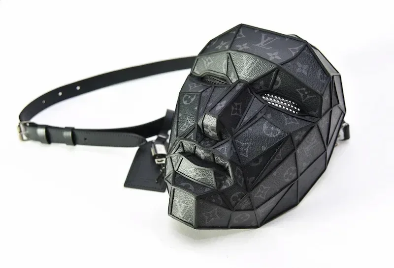 Upcycled luxury wearable mask sculptures by Gabriel Dishaw